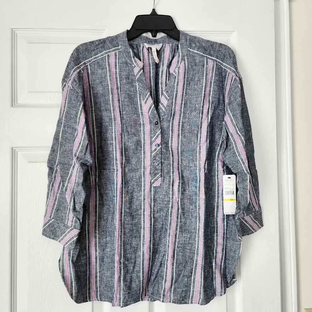 Laundry by Shelli Segal Linen Blend Top - Medium